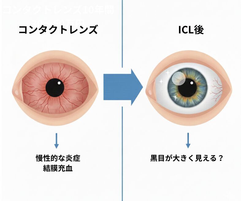 ICLコンタクト結膜充血